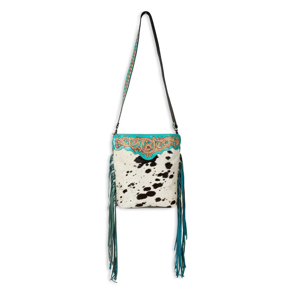 Pony Trail  Fringed Hand-Tooled Bag