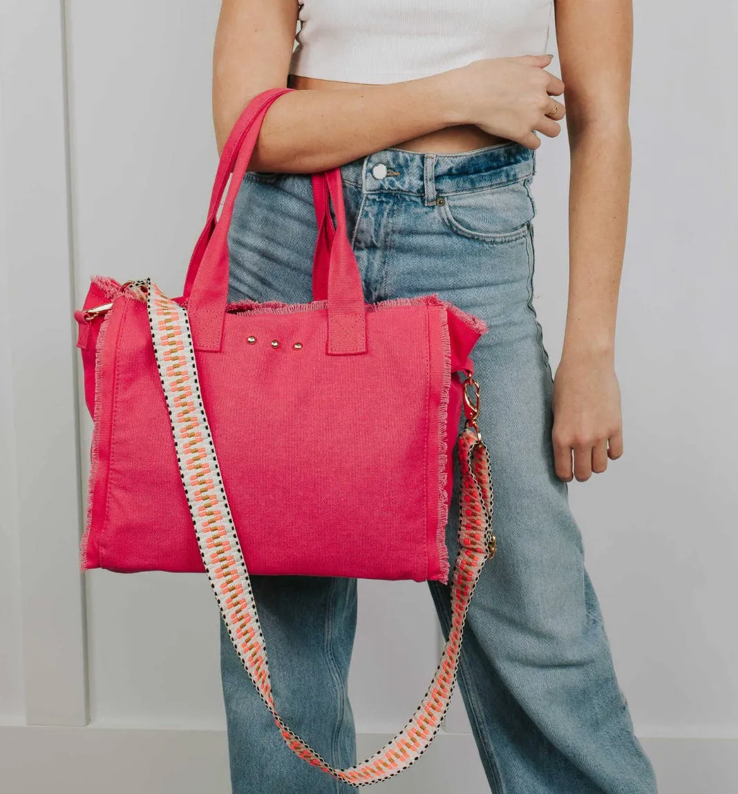 Pretty Simple Luna Fringe Canvas Tote