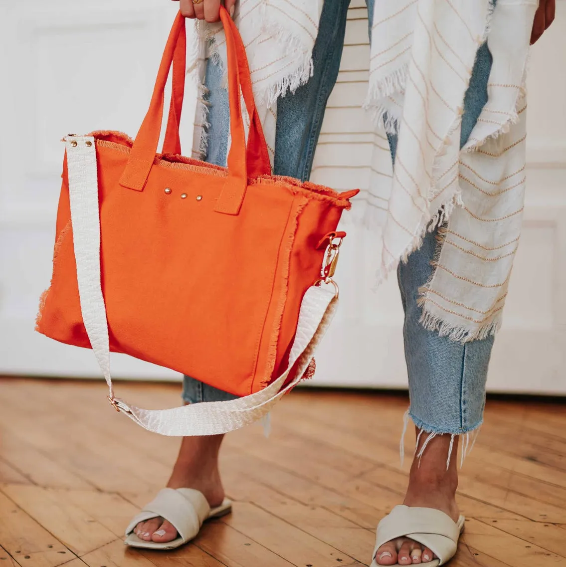 Pretty Simple Luna Fringe Canvas Tote