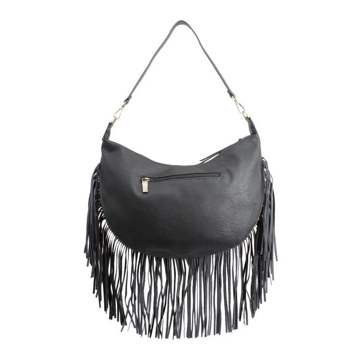 Purse Round Fringe Hobo Bag for Women