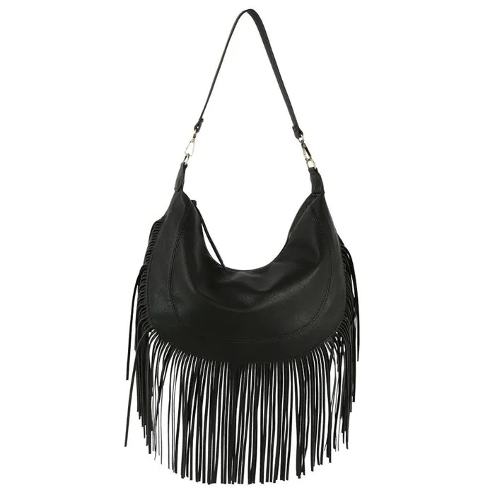 Purse Round Fringe Hobo Bag for Women