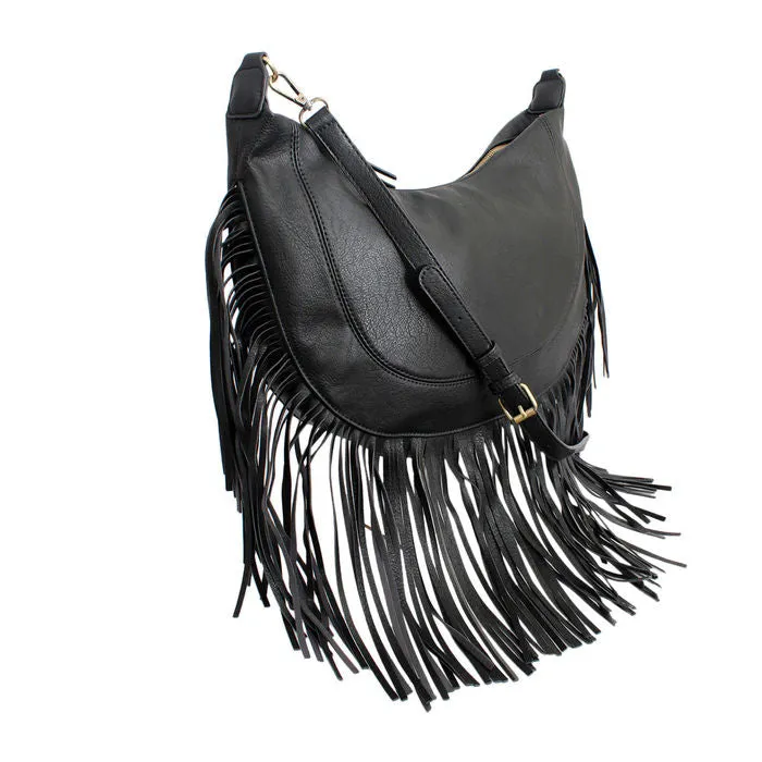 Purse Round Fringe Hobo Bag for Women