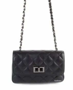 Quilted Italian Leather Shoulder Bag