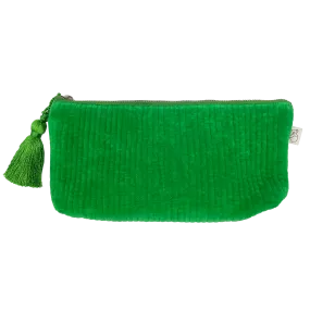 Quilted Velvet Hold Me Clutch - Electric Green