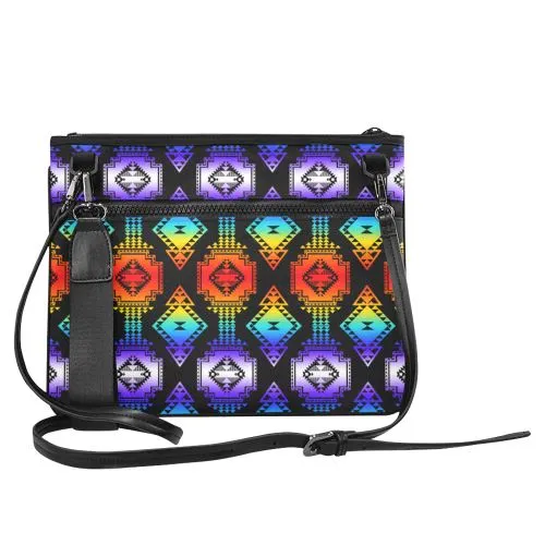 Rainbow Gathering Slim Clutch Bag