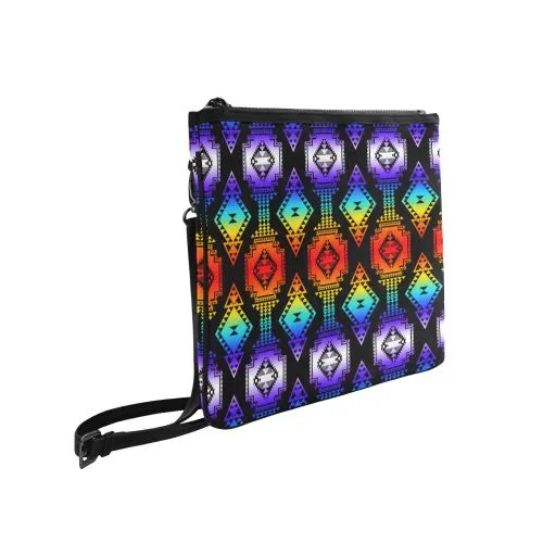 Rainbow Gathering Slim Clutch Bag