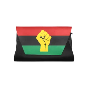 RBG Pan-African Flag Leather Clutch Bag