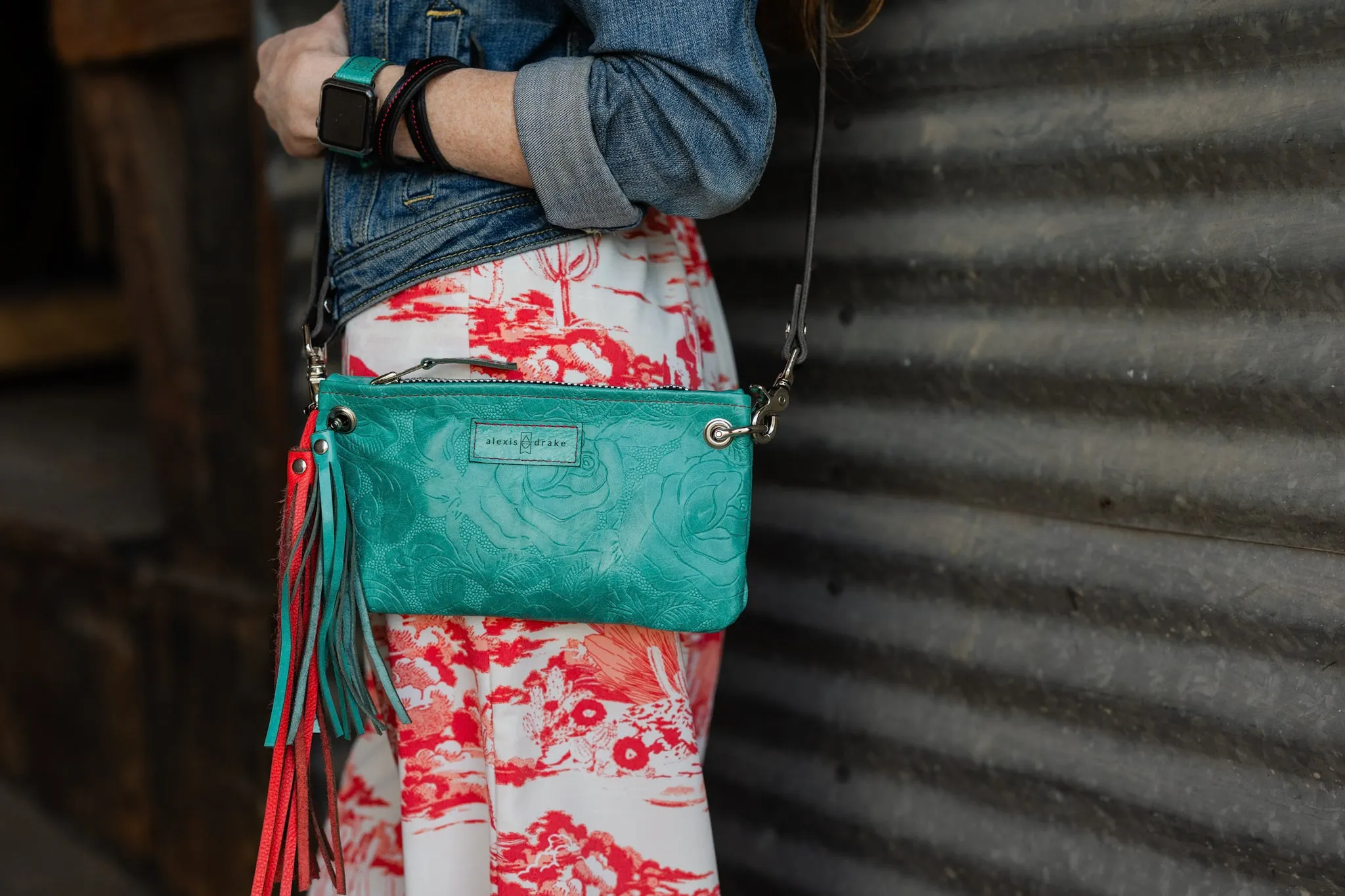 Rodeo Collection | Belt Bag Clutch   Crossbody | Cactus Rose