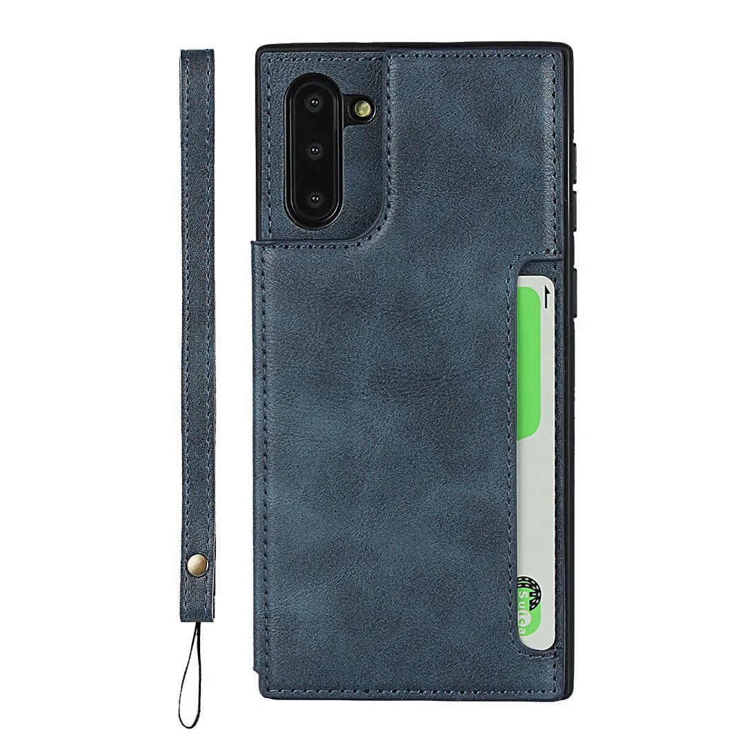 Samsung Note10 Black Shockproof phone case for card slot wallet