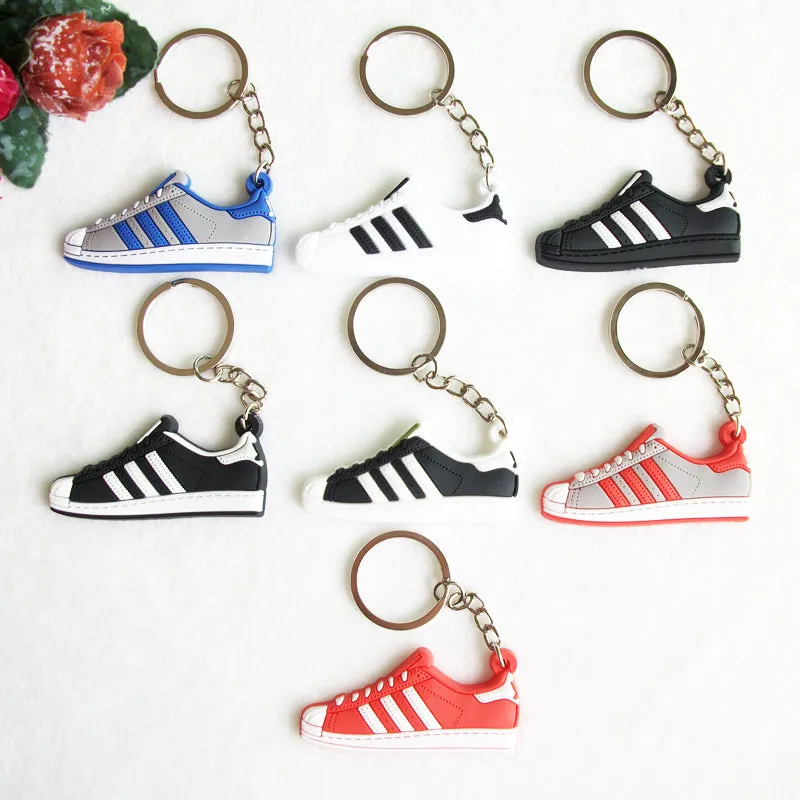 Silicone Jordan Shoes Superstars Keychain Key Chain Sneaker Car Key Holder Woman Men Bag Charm Accessories Key Rings Pendant