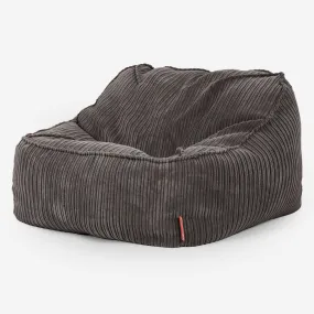 Sloucher Bean Bag Chair - Cord Graphite Grey