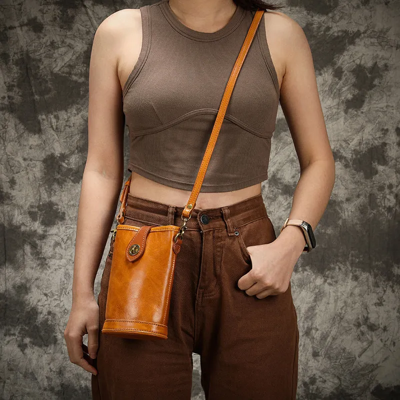 Soft Vege Tanned Leather Mobile Phone Cases