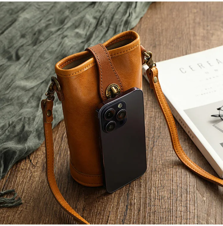 Soft Vege Tanned Leather Mobile Phone Cases