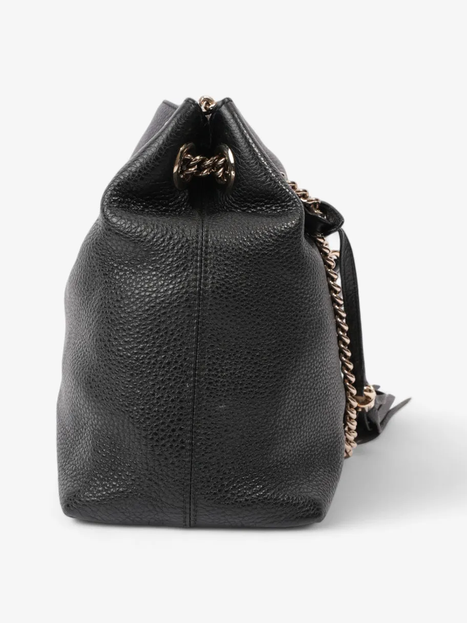 Soho Chain Tote Black Leather