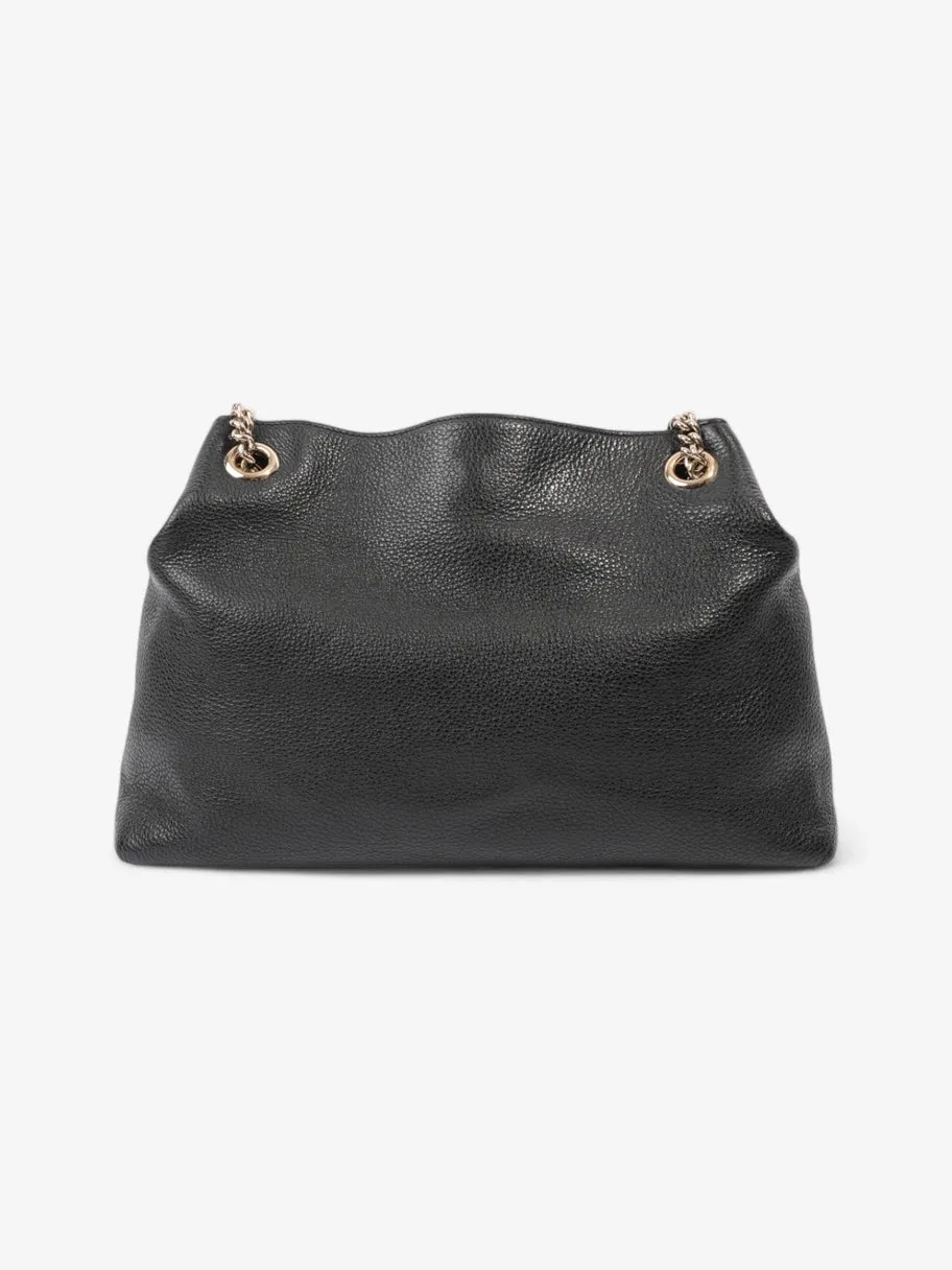 Soho Chain Tote Black Leather