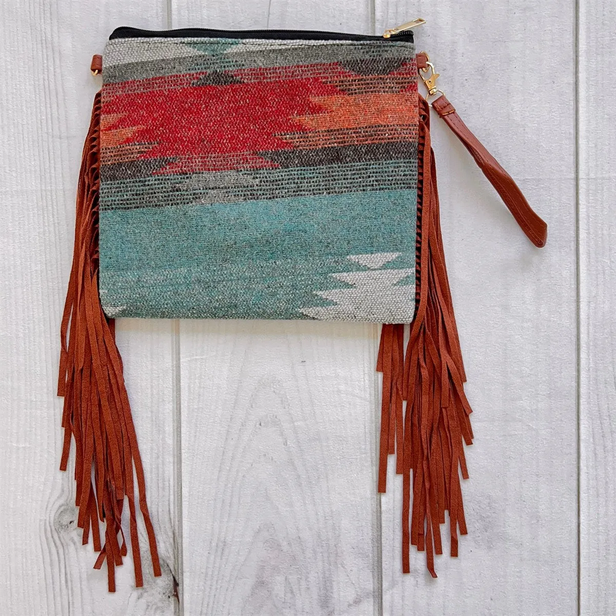 Southwestern Fringe Crossbody Purse