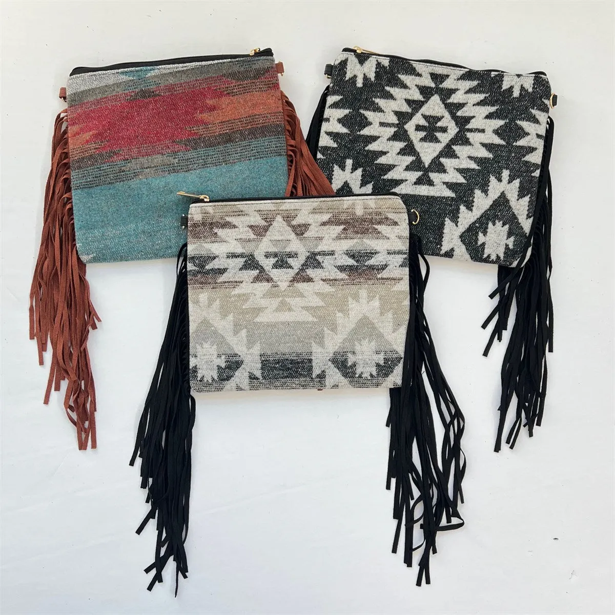 Southwestern Fringe Crossbody Purse