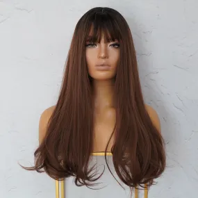 STACEY Brown Ombre Fringe Wig