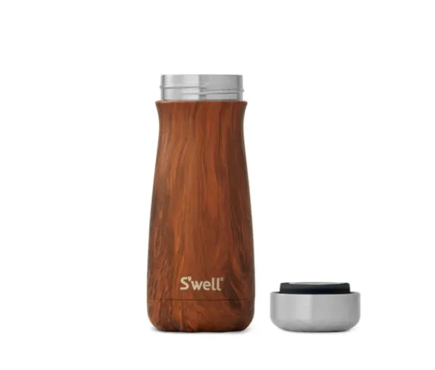 Stainless Steel Traveler - Teakwood, 16oz