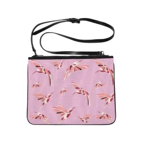 Strawberry Pink Slim Clutch Bag