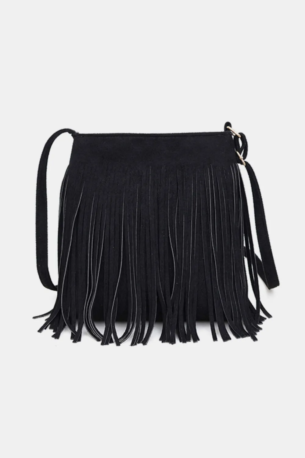 Suede Fringe Shoulder Bag