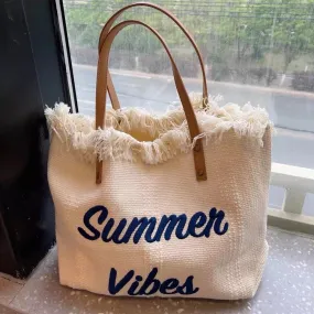 Summer vibes beach tote