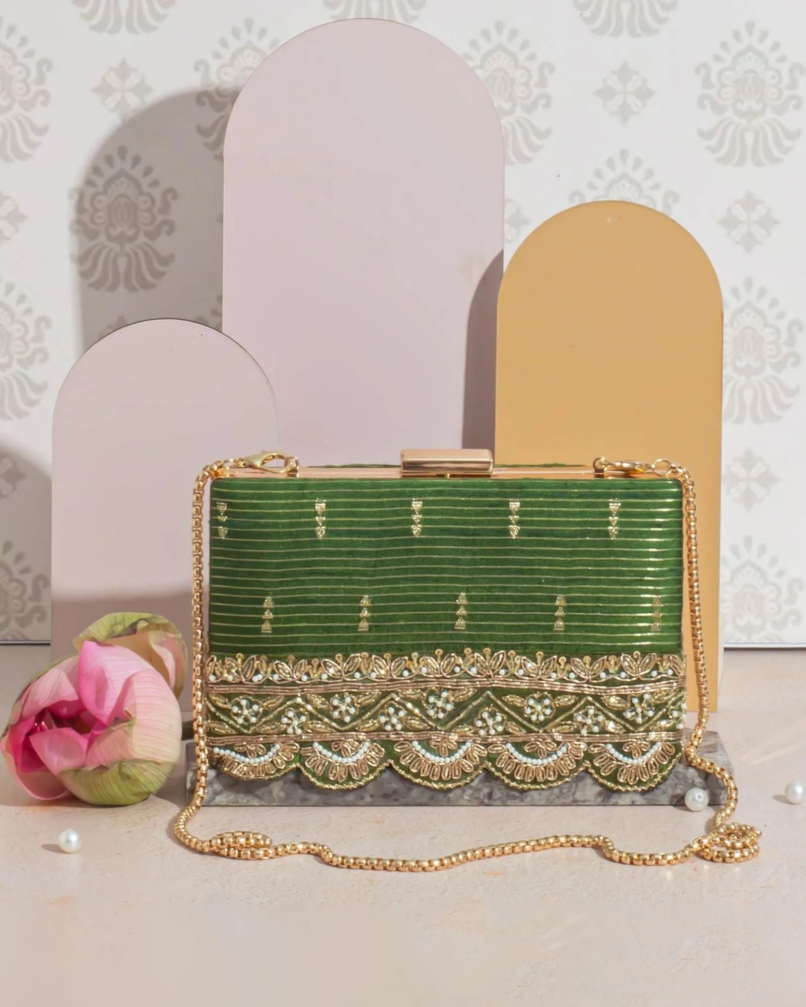 Tari Silk Box Clutch