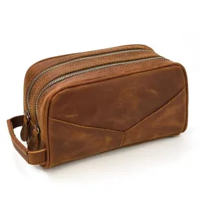 The Nomad Genuine Leather Travel Toiletry Bag