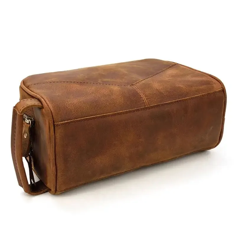 The Nomad Genuine Leather Travel Toiletry Bag