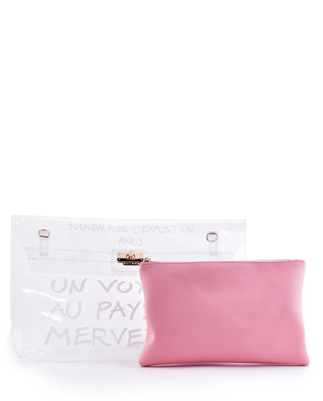 TRANSPARENT FRENCH CLUTCH: VOYAGE TO WONDERLAND