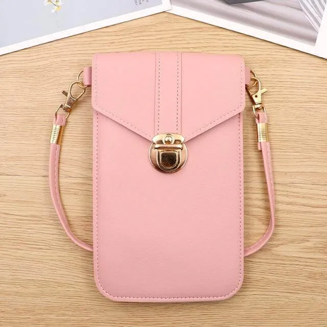 Transparent Women Wallet Shoulder Phone  Case