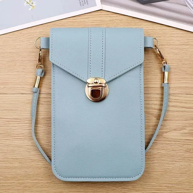 Transparent Women Wallet Shoulder Phone  Case