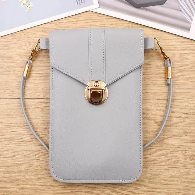 Transparent Women Wallet Shoulder Phone  Case