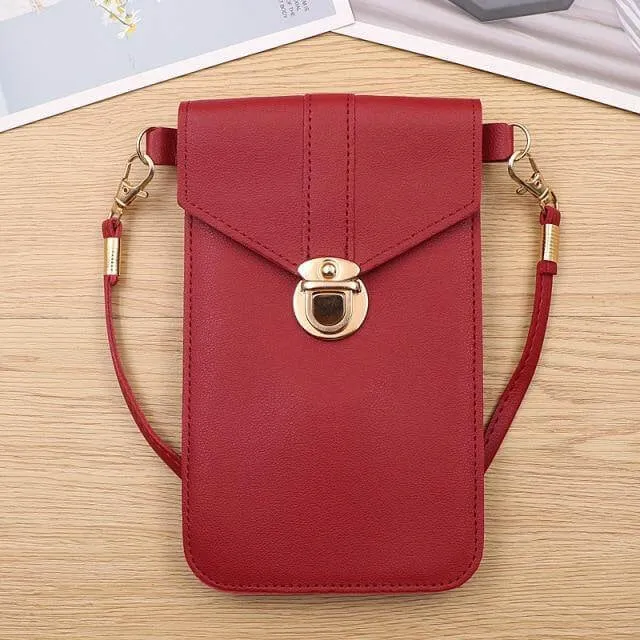 Transparent Women Wallet Shoulder Phone  Case