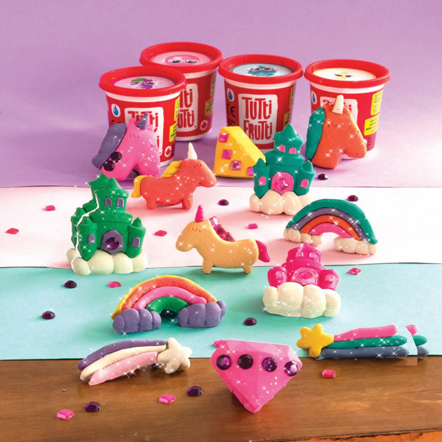 Tutti Frutti Dough Kit - Sparkling Unicorns Bucket