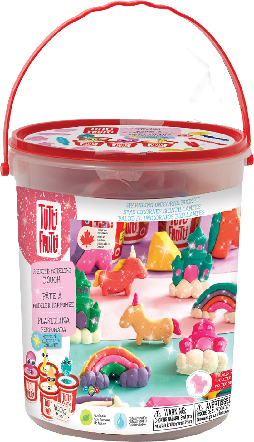 Tutti Frutti Dough Kit - Sparkling Unicorns Bucket