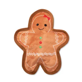 UnStuffed Gingerbread Girl, Dog Squeaky Plush toy