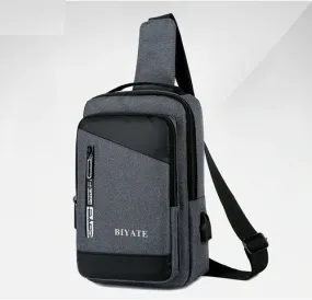 USB charging  multi-functional chest bag（different colors)