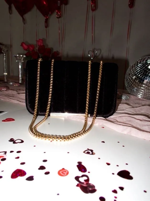 Velvet Chain Shoulder Bag