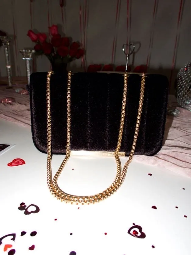 Velvet Chain Shoulder Bag