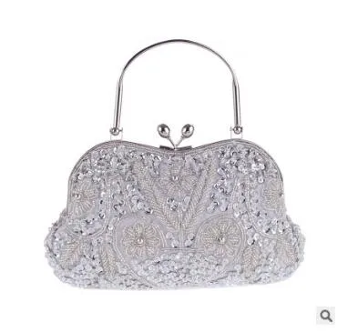 Vintage Clutch Bag Beaded Evening Handbag Bridal Party Wedding Purse