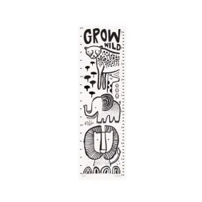 Wee Gallery organic canvas growth chart - safari