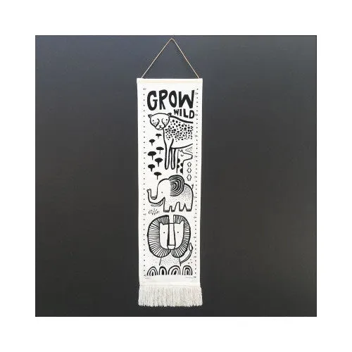 Wee Gallery organic canvas growth chart - safari