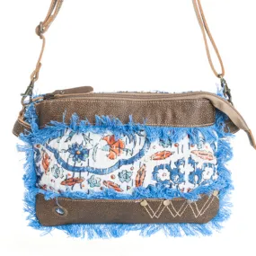 Whispers of azure wildflowers Small Crossbody Bag