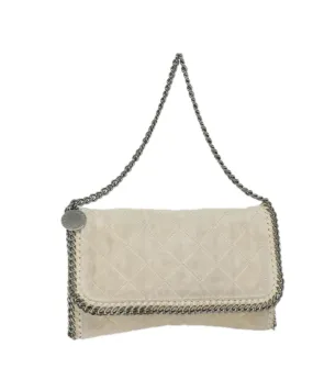 White Polyester Chain Shoulder Bag