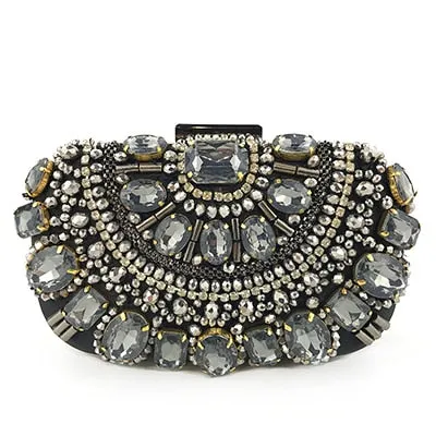 Women's Evening Clutch Bag Bridal Purse Luxury Wedding Clutch for Special Events Exquisite Crystal Ladies Party Handbags