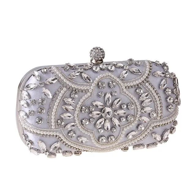 Women's Evening Clutch Bag Bridal Purse Luxury Wedding Clutch for Special Events Exquisite Crystal Ladies Party Handbags