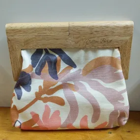 YELLOWBIRD CLUTCH FABRIC BAG NATURAL FRAME