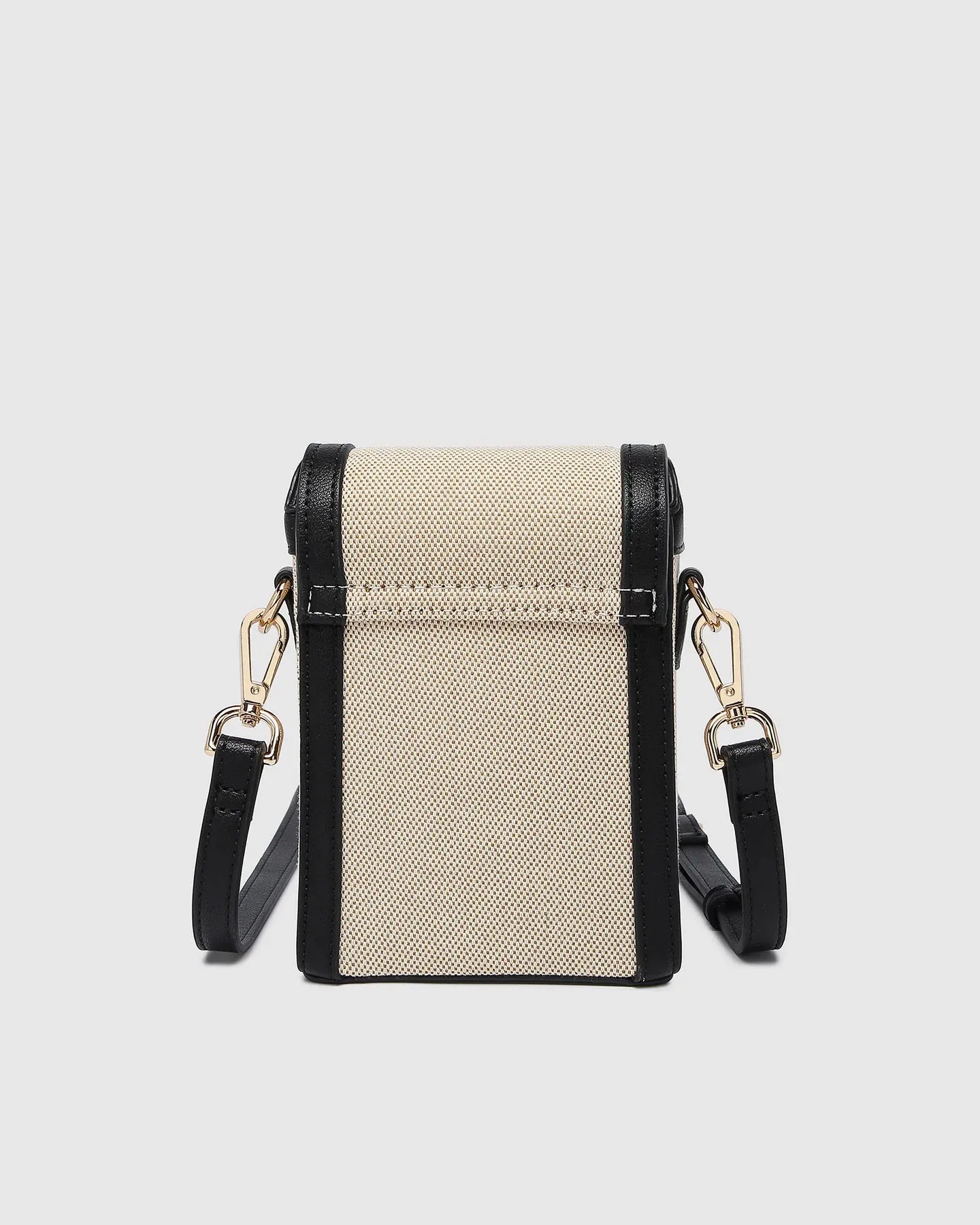 Yoko Canvas Phone Bag Natural Black