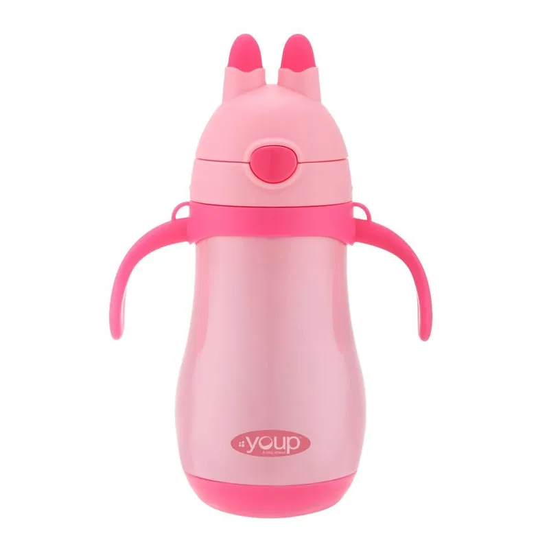 Youp Stainless steel insulated pink color kids sipper bottle YP262 - 260 ml